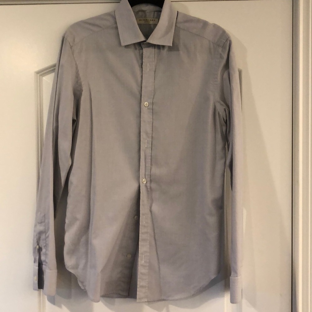 Men’s Burberry dress shirt grey. Size 15 neck